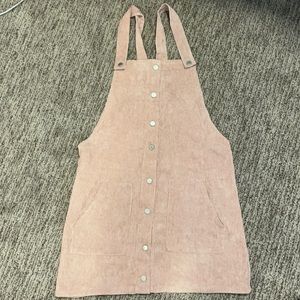 Medium pink overall dress